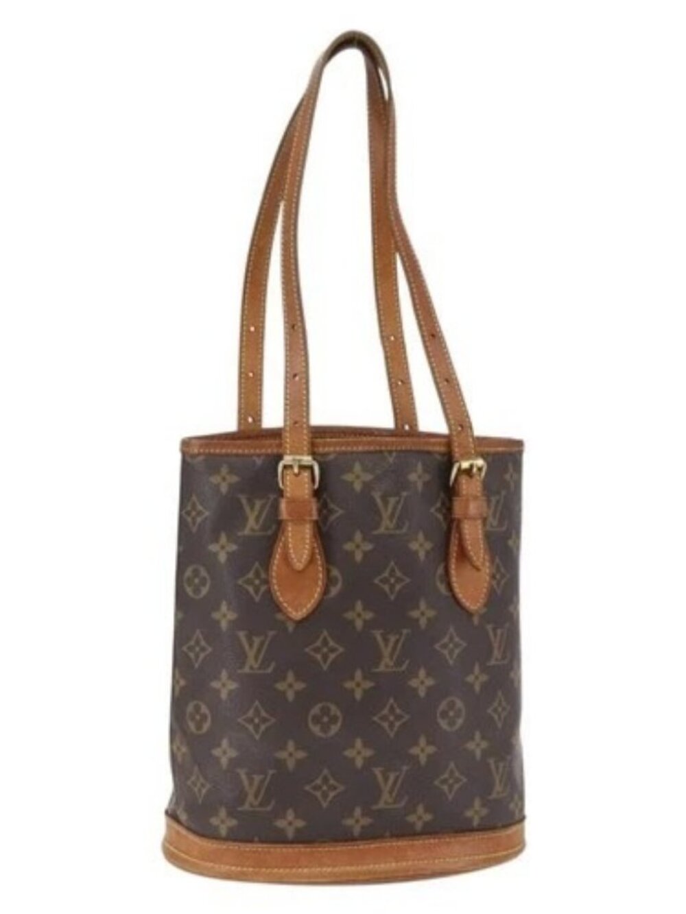 LOUIS VUITTON Monogram Bucket PM Shoulder Bag M42238 LV Auth ep13001